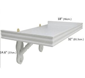 หิ้งพระนพเก้า EGGWHITE 18X32 นิ้ว สีขาว_3